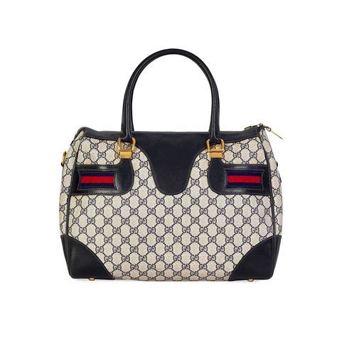 navy blue gucci bag|gucci boston bag blue.